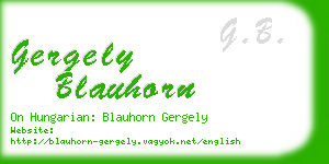 gergely blauhorn business card